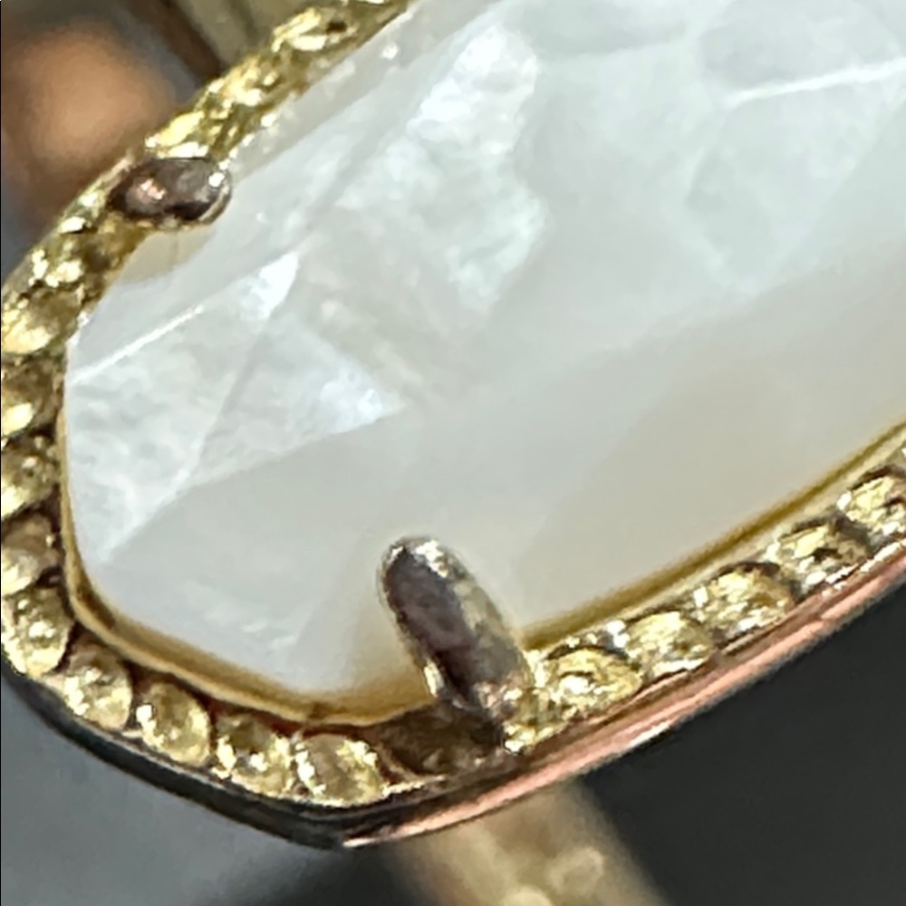 Kendra Scott Elton Silver Plate Mother Of Pearl Cuff Bracelet - Picture 7 of 9